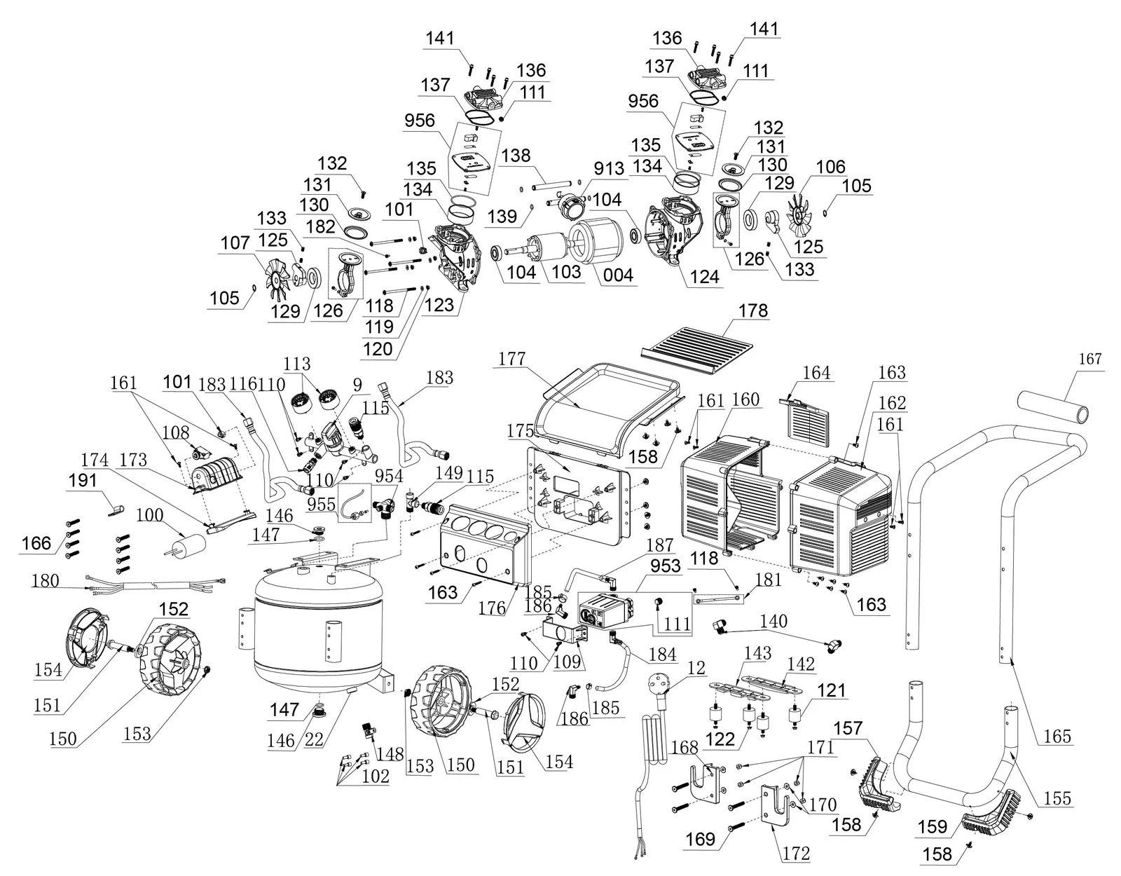 Compresseur silencieux Einhell TE-AC 240/24 Silent